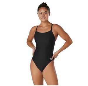 Speedo Swimsuit Solid Flyback One Piece Women’s 24 Black ProLT Fully Lined